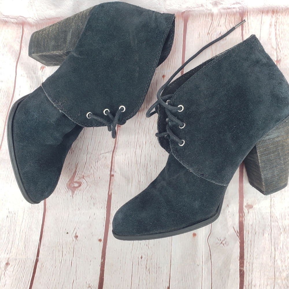 BCBG Black Suede Booties